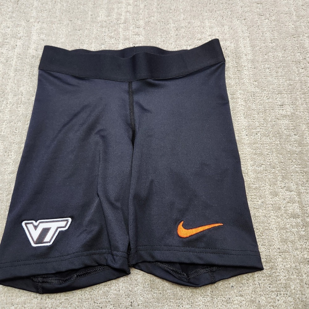 Virginia Tech Hokies Running Tights Shorts Women Small Team Issue Nike Track VT